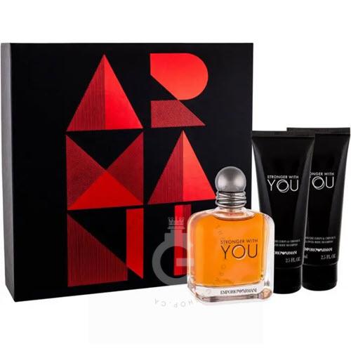 Giorgio Armani Stronger With You 3Pcs Gift Set For Him Stronger